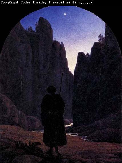 Carl Gustav Carus Pilgrim in a Rocky Valley